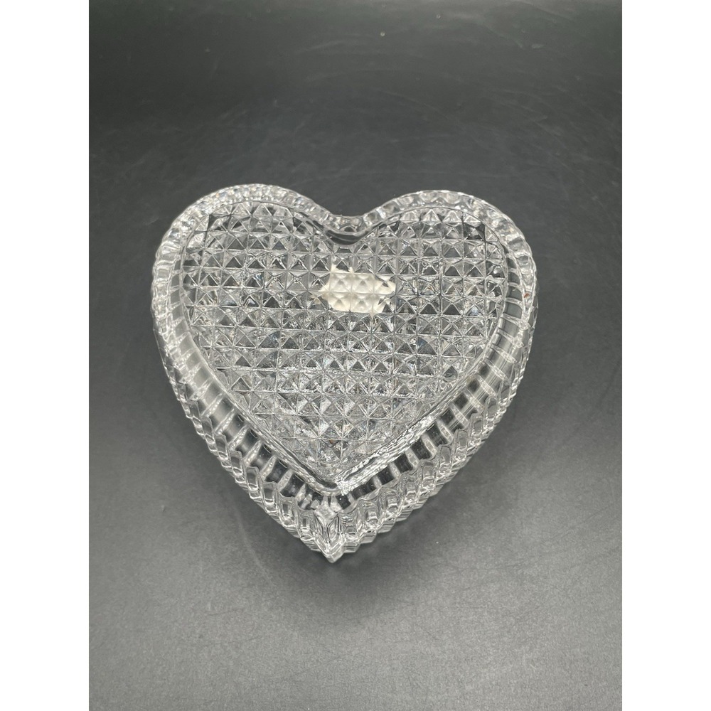 VTG Studio Nova Crystal "LOVING" 2 Pc Covered Heart Shaped Trinket Box - Picture 8 of 8